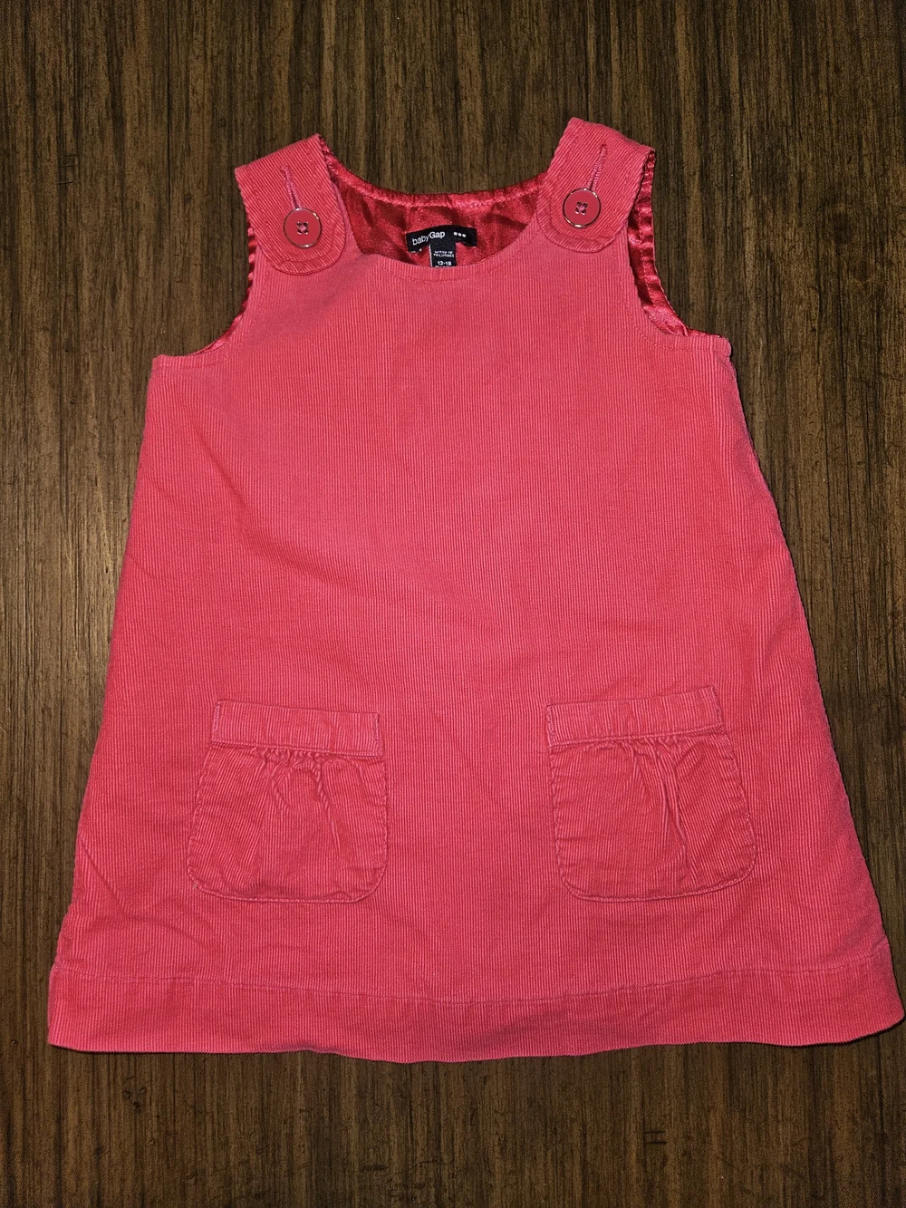 GAP Pink Corduroy Pinafore Dress